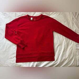 Victoria Sport Red Long Sleeve Comfy Sweatshirt. Keyhole Back Ladies Sz S